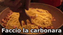 Carbonara Pasta Spaghetti Guanciale Uovo Pecorino Pepe Piatto Mangiare Pranzo Cibo GIF - Cabonara Pasta Spaghetti GIFs