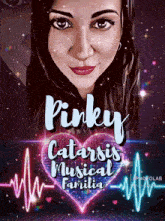 a pinky catarsis musical familia poster with a woman 's face on it