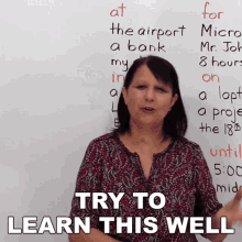 Try To Learn This Well Rebecca GIF - Try To Learn This Well Rebecca Learn English With Rebecca GIFs