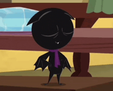 a cartoon character with a scarf around his neck