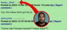 Kanye West Roblox GIF - Kanye West Roblox GIFs