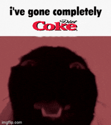 a diet coke ad with a silhouette of a person in the background
