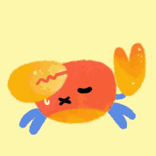 Hurt Crab Crying GIF