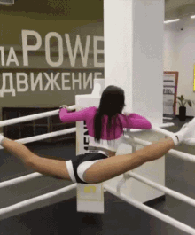 girl stretching splits sexy warm up