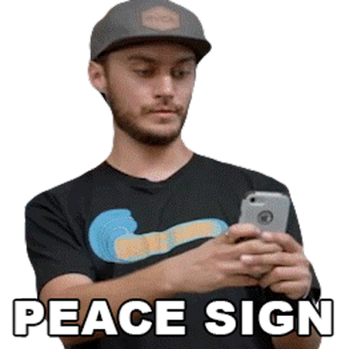 Peace Sign Casey Frey Sticker - Peace Sign Casey Frey Pose Stickers