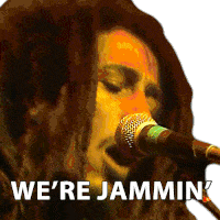 Were Jammin Bob Marley Sticker