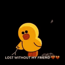 Lonely Yellow Chick GIF