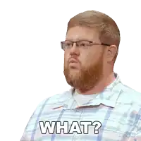 a man with glasses and a beard is asking what
