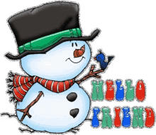 Hello Friend Snow Man GIF - Hello Friend Snow Man GIFs