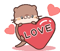 Otter Love Sticker
