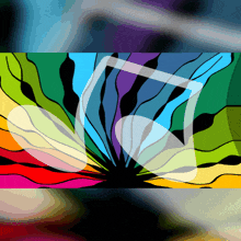 a colorful painting with a square in the center