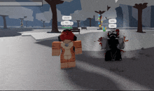 a person in a tiger costume is standing in a snowy forest
