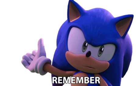 Remember Sonic The Hedgehog Sticker