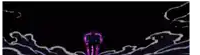 a purple background with a circle of lightning coming out of it