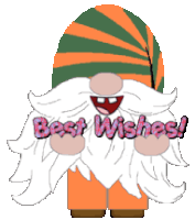 Gnome Best Wishes Sticker - Gnome Best Wishes Stickers