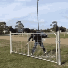 tumbling trick fail epic fail fence