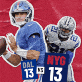 New York Giants (13) Vs. Dallas Cowboys (13) Third-fourth Quarter Break GIF - Nfl National Football League Football League GIFs