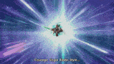 a cartoon character is flying through the air with a sword and says courage single blade-style ..