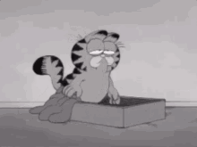Eu Tô Exausto / Cansado / Morto / Garfield GIF - Exhausted So Tired Garfield GIFs