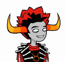 a cartoon drawing of a man with horns and a taurus symbol on his chest