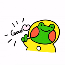 animal cute frog good thumbs up