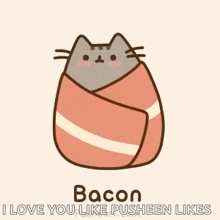 Pusheen Cat GIF - Pusheen Cat Bacon GIFs