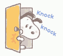 Snoopy Knock GIF