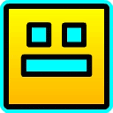 a yellow and blue square with two squares and a blue line in the middle .