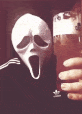 Beer Ghostface GIF - Beer Ghostface Scream GIFs