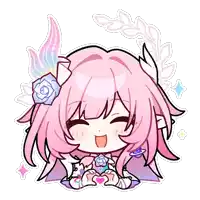 a drawing of a girl with pink hair and a flower in her hair