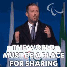 The World Must Be A Place For Sharing Not Dividing GIF - The World Must Be A Place For Sharing Not Dividing Andrew Parsons GIFs