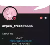 a screenshot of a person 's profile with the username azpen_trees # 6664