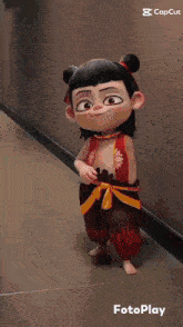 a picture of a cartoon character with the word fotoplay on the bottom right