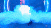 a blue background with a bt sport logo in the corner