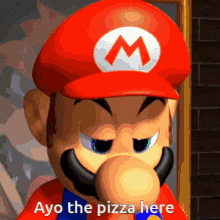 ayo the pizza here mario mario falls down the stairs