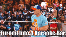 Wwe John Cena GIF - Wwe John Cena Turned Into A Karaoke Bar GIFs