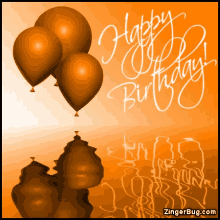 Happy Birthday Balloons GIF - Happy Birthday Balloons Orange GIFs