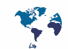 viaje travel world map rotate