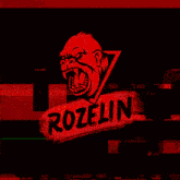 a picture of a gorilla with the word rozelin under it