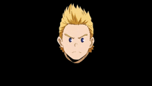 a cartoon character 's face with a serious look on his face