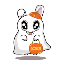 gimmy cute ghost happy halloween trick or treat cute