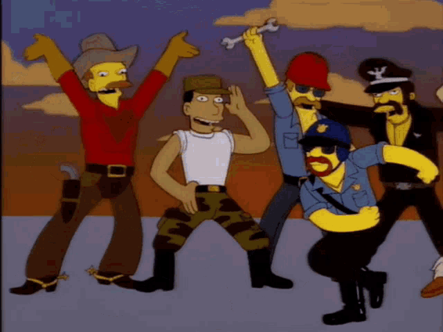 Village People In The Navy GIF - Village People In The Navy Waylon Smithers  - Discover & Share GIFs