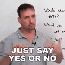 Just Say Yes Or No Adam GIF - Just Say Yes Or No Adam Engvid GIFs