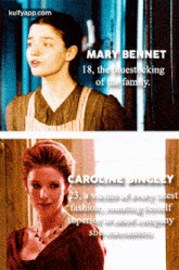 two pictures of mary bennet and caroline singley