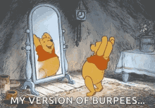 i workout winnie the pooh workout exercise my version of burpees