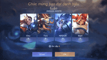 a screenshot of a video game with four characters named etsu toro kil groth and bijan