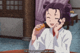 a girl in a kimono says i 'm glad you two got along