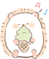 Minihana Ice Cream Sticker - Minihana Ice Cream Happy Stickers