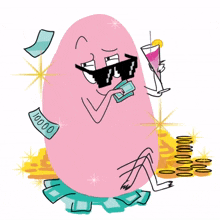 cute jelly pink rich money