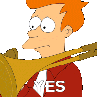 Yes Fry Sticker - Yes Fry Billy West Stickers